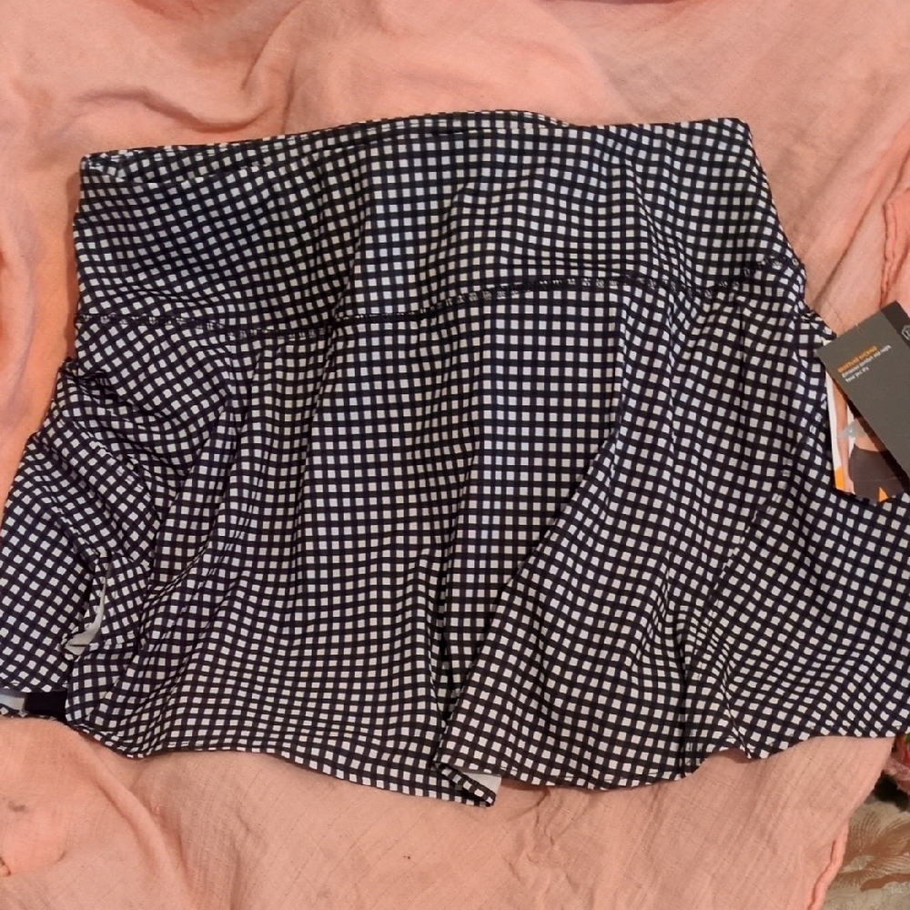Women's Black and White Checkered Shorts
